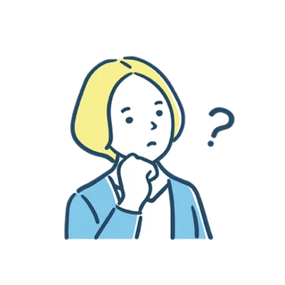 悩む女性のイラスト